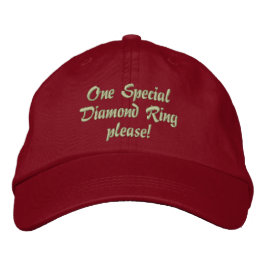 Boné Um Anel de Diamante Especial Por Favor Citação Fof