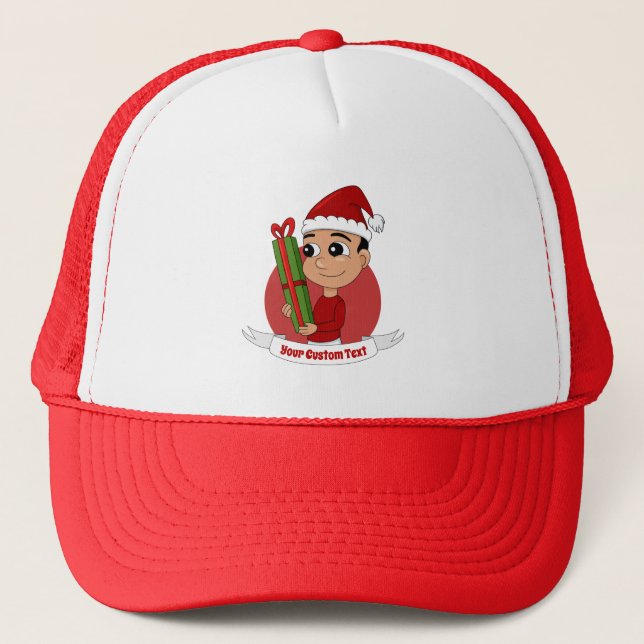 Boné Um belo desenho animado de Natal, Trucker Hat (Frente)