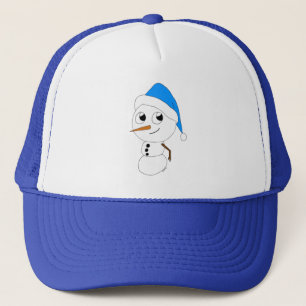 Boné um boneco de neve chibi
