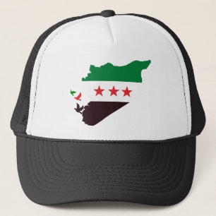 Boné Um mapa da Síria com a bandeira da Revolução