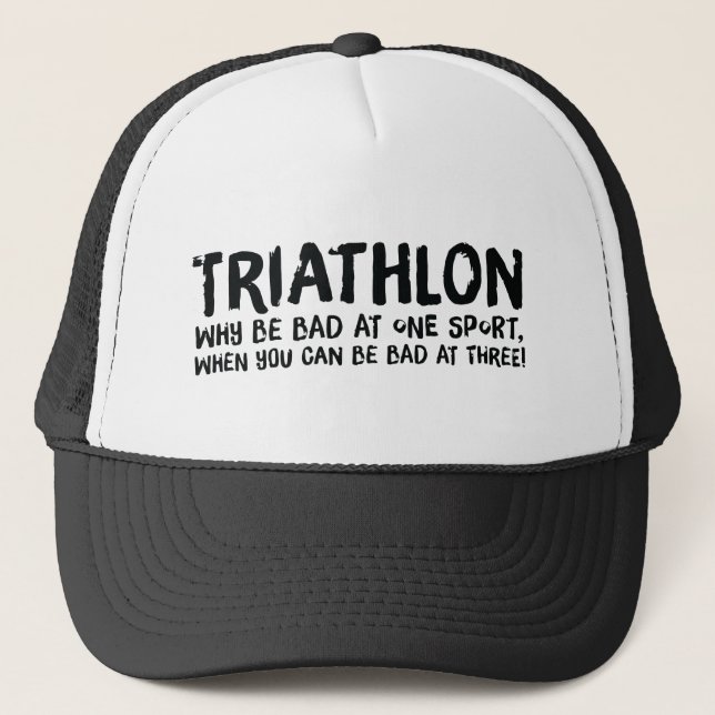 Boné Um presente Triathlon excelente para seu amigo ou  (Frente)