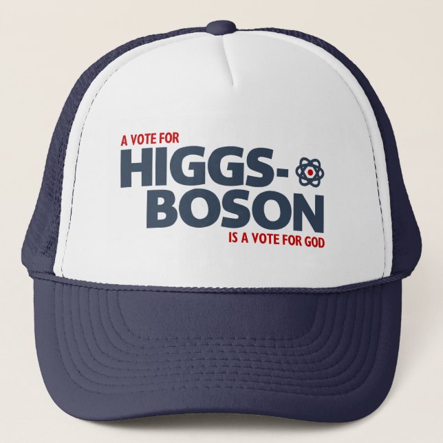 Boné Um voto para o Higgs-Boson é um voto para o deus! (Frente)