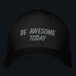 Boné Uma citação inspiracional incrível hoje em dia em<br><div class="desc">Simples citação inspiradora em preto - seja incrível hoje.</div>
