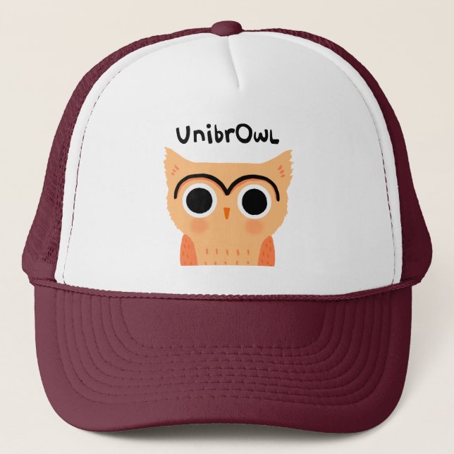 Boné UnibrOwl Unibrow Owl | Coruja-de-sobrancelhas-grac (Frente)