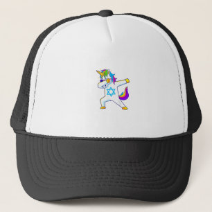 Boné Unicórnio Dabbing Hanukkah Dança Judaica Chanukah