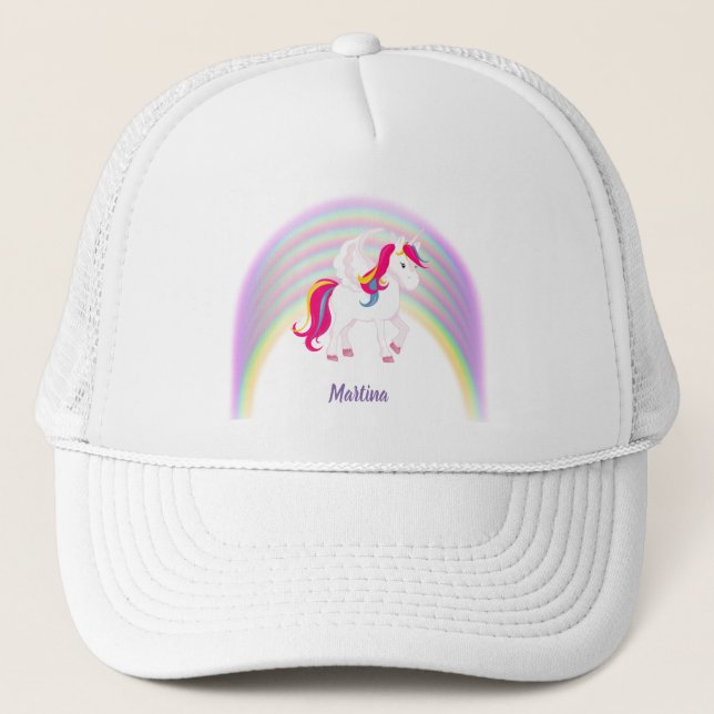 Boné Unicórnios e Rainbows Personalizados (Frente)