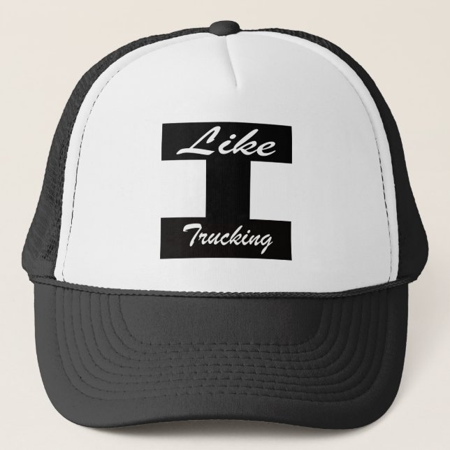 Boné Unisex Like Trucking Logo Trucker Hat (Frente)