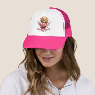 Boné Universidade Cute Cupid Chic Anjo Bubblegum