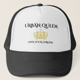 BONÉ URBAN QUEEN OWN YOUR THROWN,NYLON MESH TRUCKER HAT