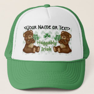 Boné Ursinho de Shamrock irlandês