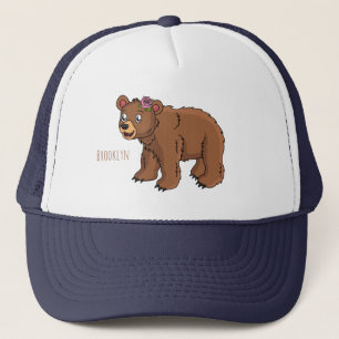 Boné Urso bonito com ilustração de desenho animado de