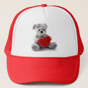 Boné Urso cinza Com Coração