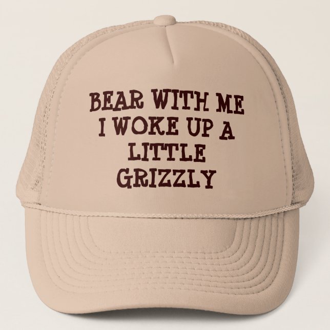 Boné Urso comigo eu acordei o urso (Frente)