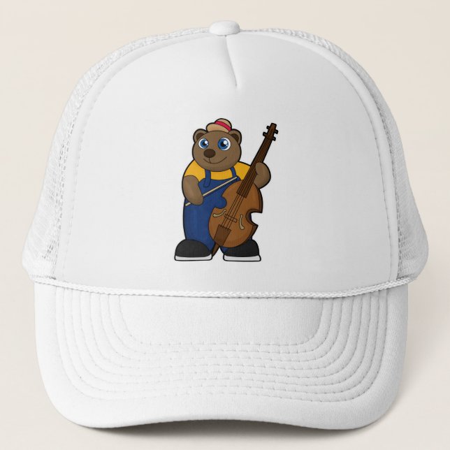 Boné Urso como Músico com Violão (Frente)