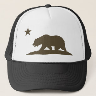 Boné Urso da república de Califórnia - Brown