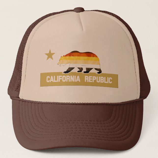 Boné Urso de Bandeira do Orgulho Urso na República da C (Frente)