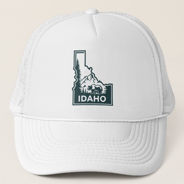 Boné Urso de Mapa Idaho (Frente)