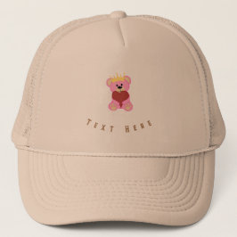 Boné Urso de Pelúcia Personalizado Texto Aqui Impresso