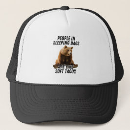 Boné Urso engraçado de acampamento - pessoas dormindo h
