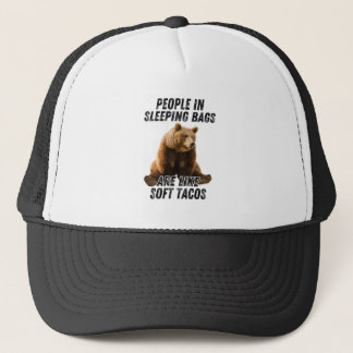 Boné Urso engraçado de acampamento - pessoas dormindo h