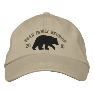 Boné Urso Negro com Texto Personalizável