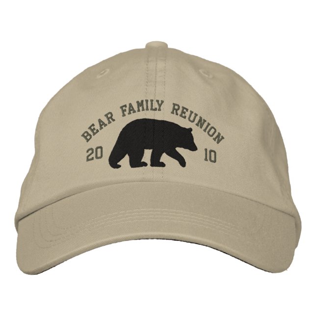 Boné Urso Negro com Texto Personalizável (Frente)
