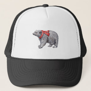Boné Urso Polar no Escarfago Vermelho