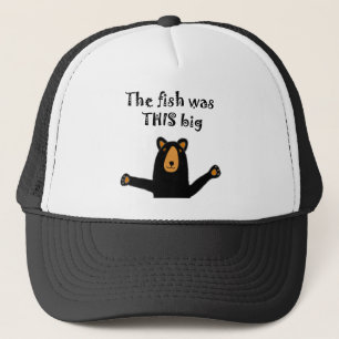 Boné Urso preto engraçado que diz a história dos peixes