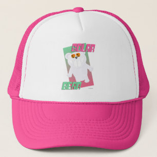 Boné Urso Solar Engraçado Arte Polar de Praia Cartoon D
