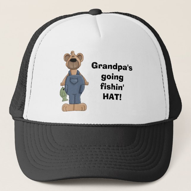 Boné urso, vovô vai pescar'HAT! (Frente)