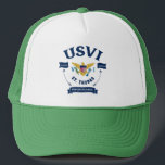 Boné US Virgin Islands Flag St. Thomas USVI Tropical<br><div class="desc">US Virgin Islands Flag St. Thomas USVI Tropical Trucker Hat to Show US Virgin Islands pride by wearing the hat St. Thomas,  US Virgin Islands Flag showing VI Strong. It also has written on it St. Thomas Thomian Culture.</div>
