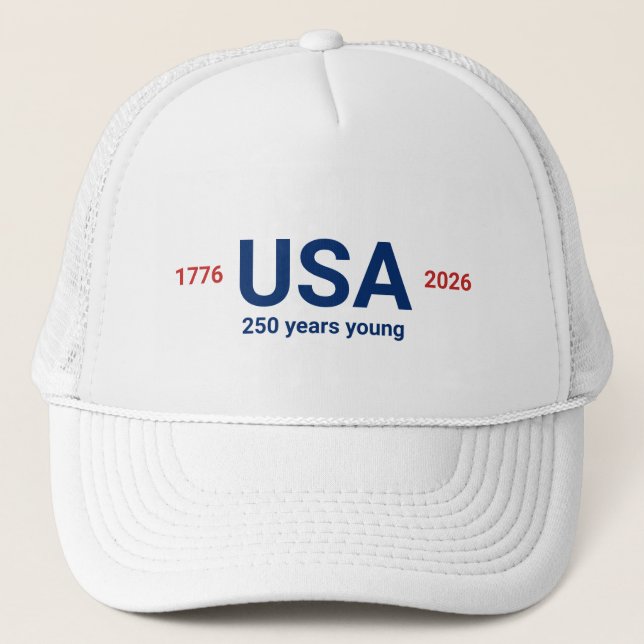 Boné USA 1776 2026 250th Anniversary Red White Blue (Frente)