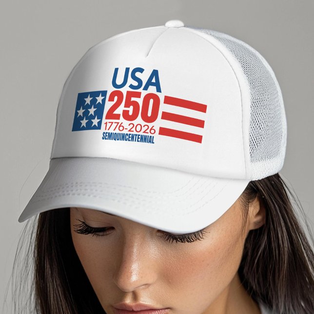 Boné USA 250 - America's 250th Birthday - Stars Stripes (USA 250 Trucker Hat - Celebrate America)