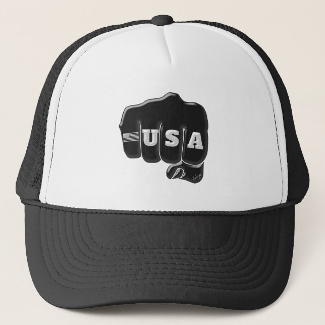 Boné USA Fist Bump com bandeira americana (Frente)