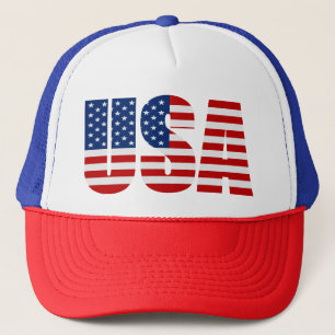 Boné USA FLAG Vermelho Branco e Azul