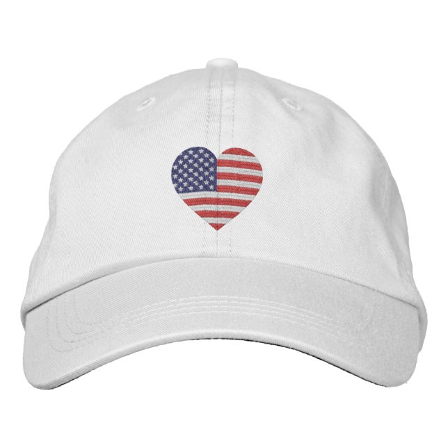 Boné USA Love Heart Flag (Frente)