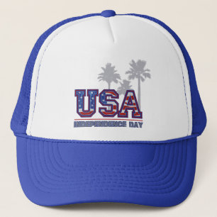 Boné USA Palm Independence Day Truckers Hats