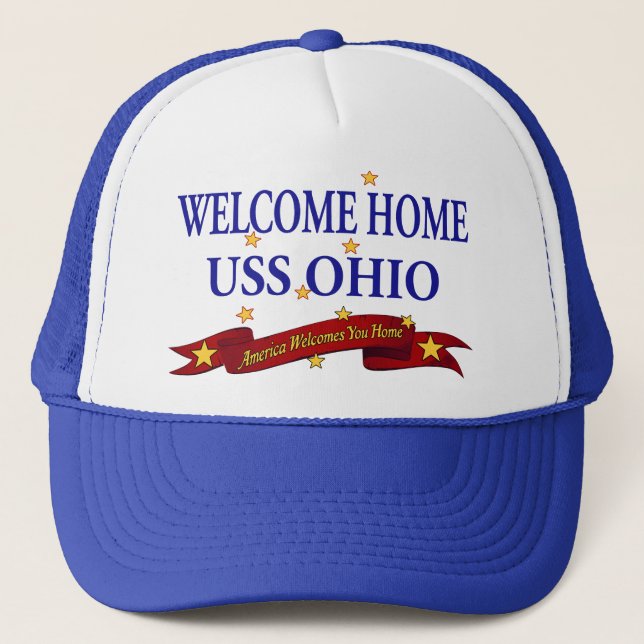 Boné USS Home bem-vindo Ohio (Frente)