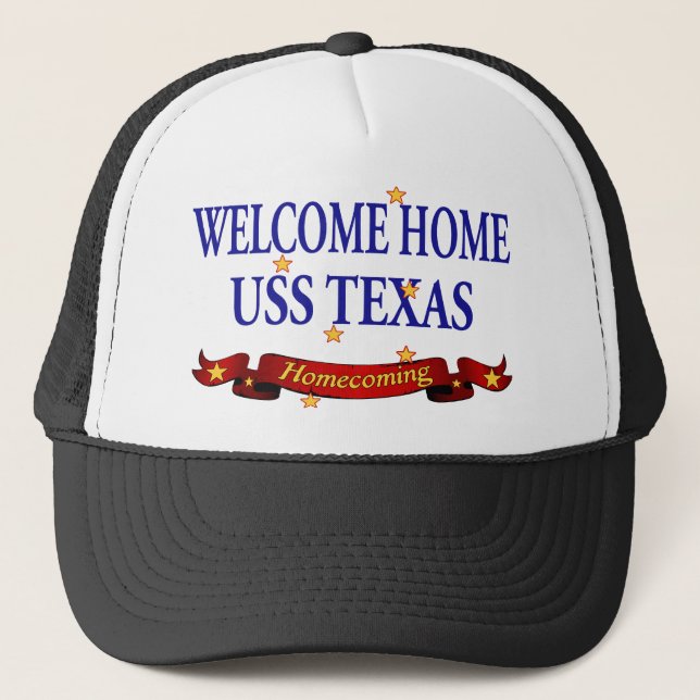 Boné USS Home bem-vindo Texas (Frente)