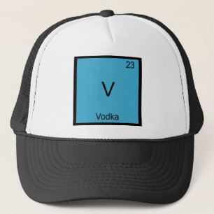 Boné V - Camiseta do Símbolo Químico Engraçado da Vodka