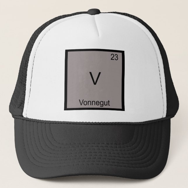 Boné V - Camiseta Vonnegut Símbolo Elemento Químico Eng (Frente)