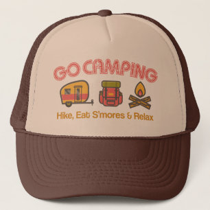 Boné Vá acampar o chapéu do caminhoneiro