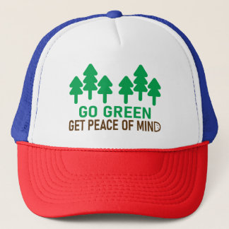 Boné Vá ao design de motivação verde com aspas.