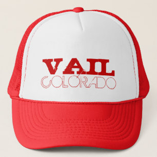 Boné Vail Colorado, chapéu vermelho simples