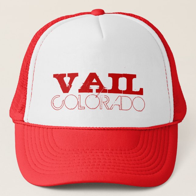 Boné Vail Colorado, chapéu vermelho simples (Frente)