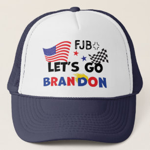 BONÉ VAMOS BRANDON COM CABELO DE TRUMP