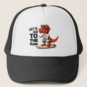 Boné Vamos Dino vai para o surf