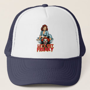 Boné Vamos Ficar Doidos – Pin-Up Retro & Palhaço Assust