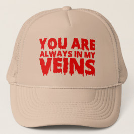 Boné Vampiro Você está sempre na minha veia Halloween E