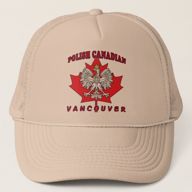 Boné Vancouver polonês Folha Canadense (Frente)